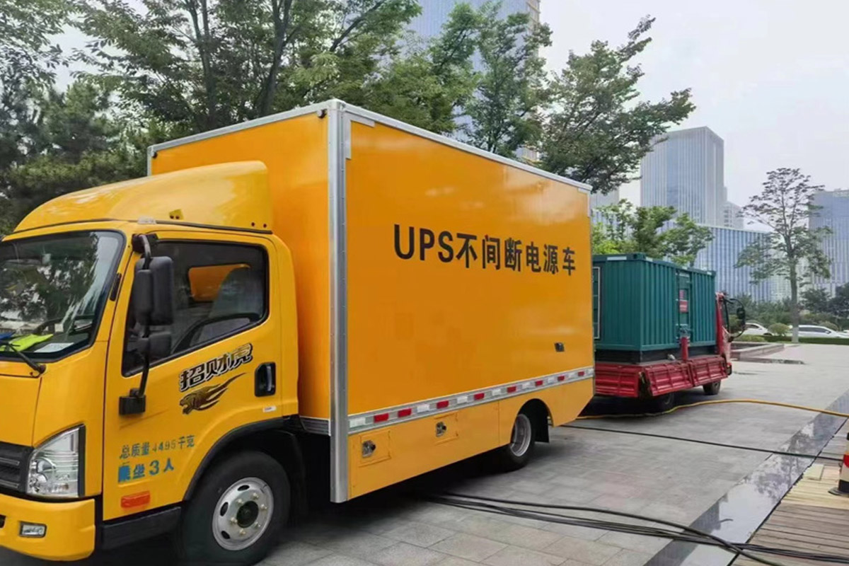 洪泽发电机租赁施工现场