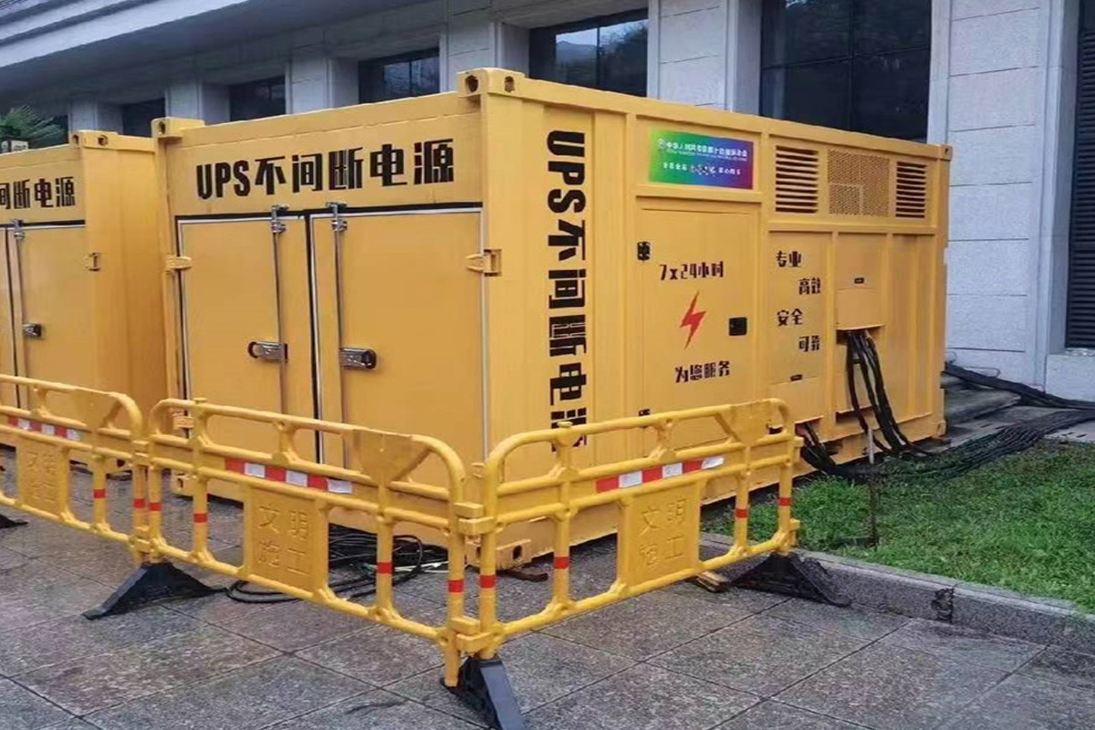 洪泽发电机租赁施工现场